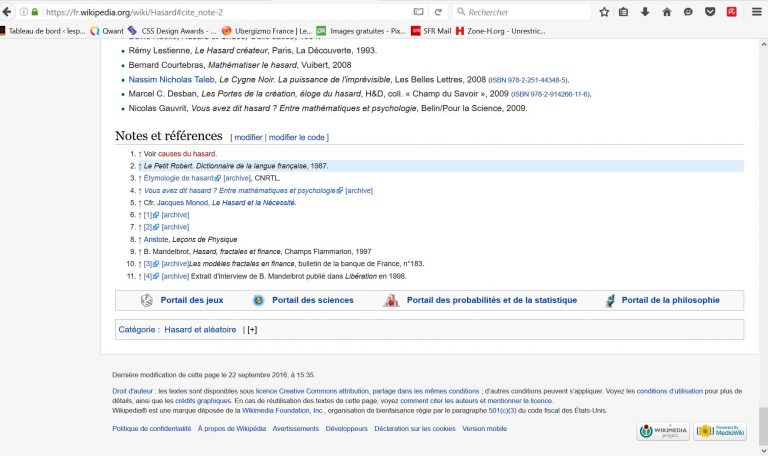 Les notes de bas de page du Wikipédia  lespetitspois.fr